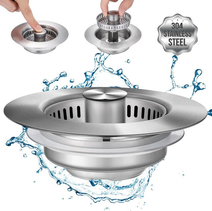 Easy Clean Metal Sink Drain Strainer - Yeezlab