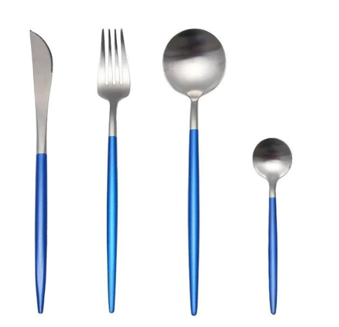 Premium 24-Piece Metal Flatware Set for Elegant Dining