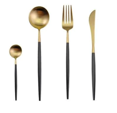 Premium 24-Piece Metal Flatware Set for Elegant Dining