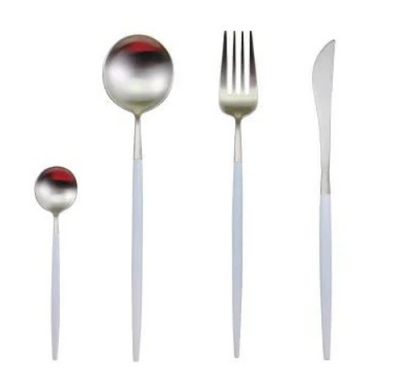 Premium 24-Piece Metal Flatware Set for Elegant Dining