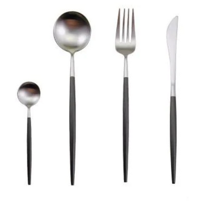 Premium 24-Piece Metal Flatware Set for Elegant Dining