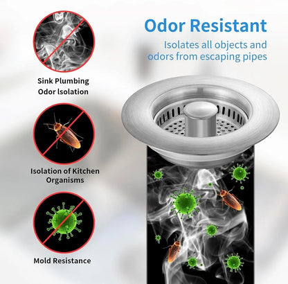 Easy Clean Metal Sink Drain Strainer
