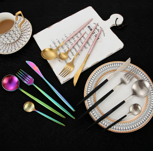 Premium 24-Piece Metal Flatware Set for Elegant Dining