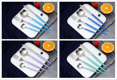 Premium 24-Piece Metal Flatware Set for Elegant Dining
