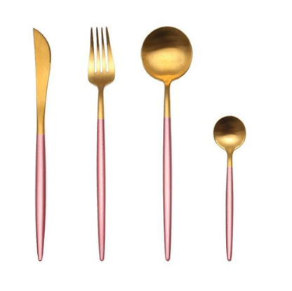 Premium 24-Piece Metal Flatware Set for Elegant Dining