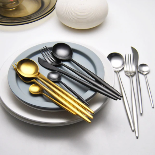 Premium 24-Piece Metal Flatware Set for Elegant Dining