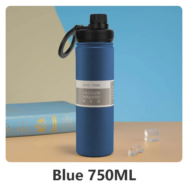 Thermal Stainless Steel Water Bottle with Phone Clip - 750ml