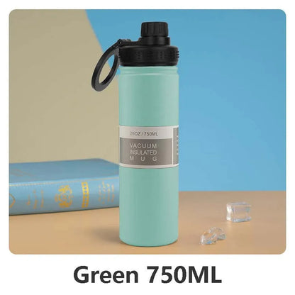 Thermal Stainless Steel Water Bottle with Phone Clip - 750ml
