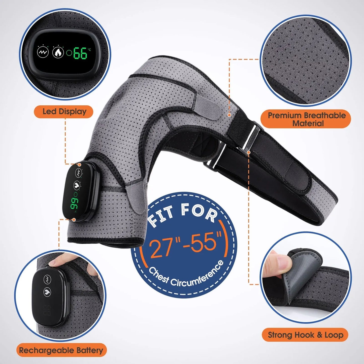 Relaxing Shoulder Massager with Heat and Vibration Therapy