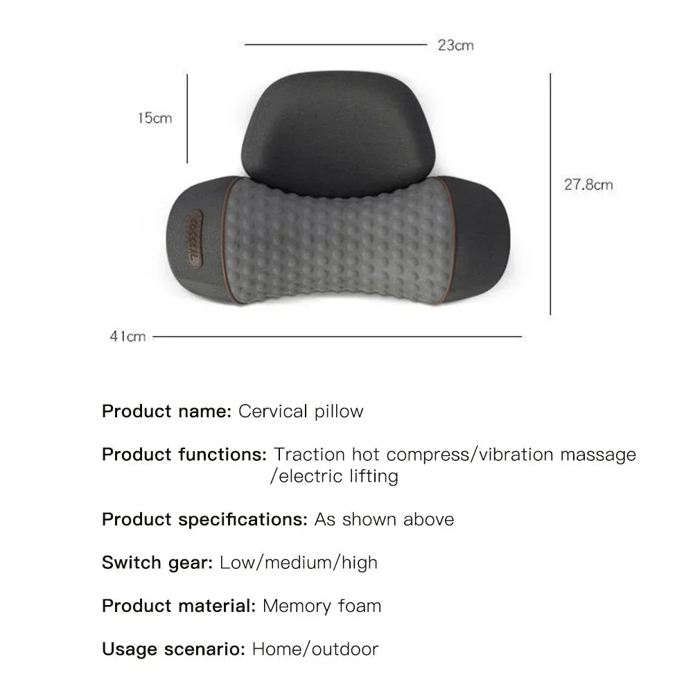 Heated Massage Neck and Shoulder Relaxation Pillow