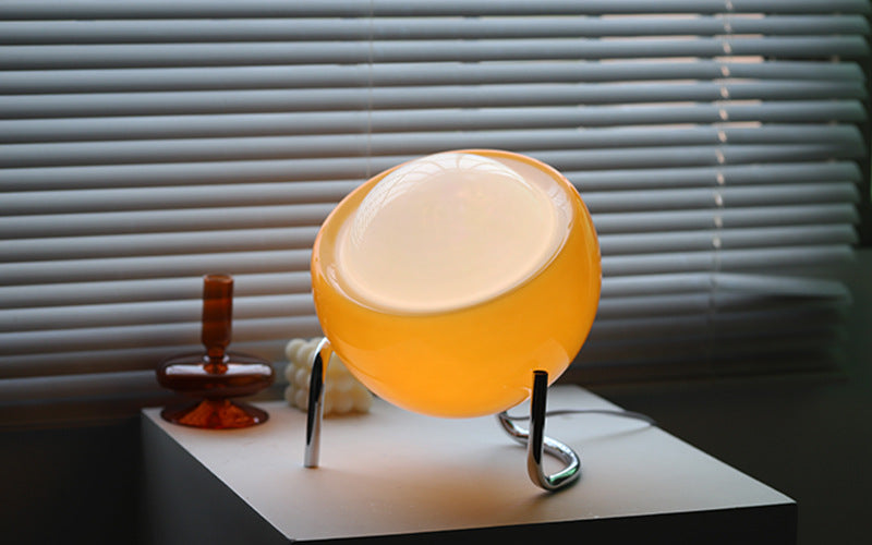 Vintage Glass Desk Lamp - Soft Nordic Nightlight