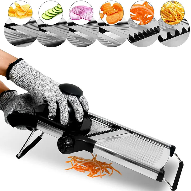 Premium Adjustable Metal Vegetable Slicer
