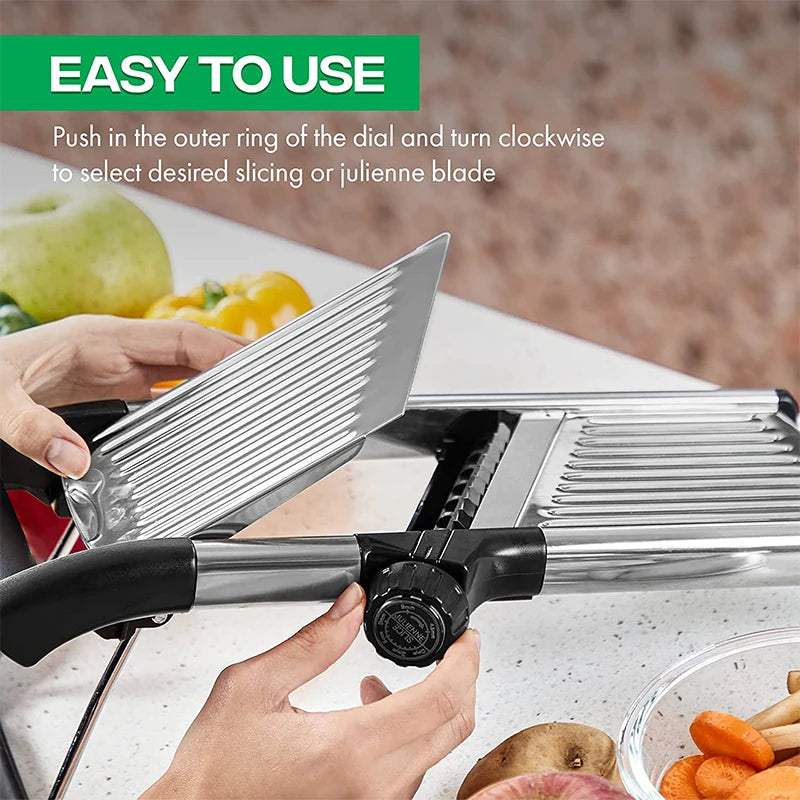Premium Adjustable Metal Vegetable Slicer