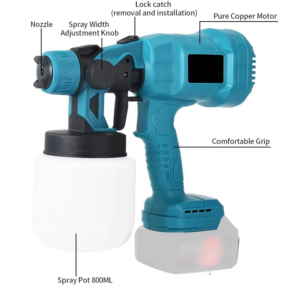 Portable Electric Paint Spray Gun for All Surfaces