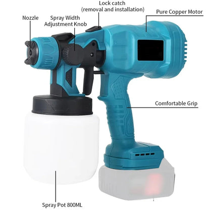 Portable Electric Paint Spray Gun for All Surfaces