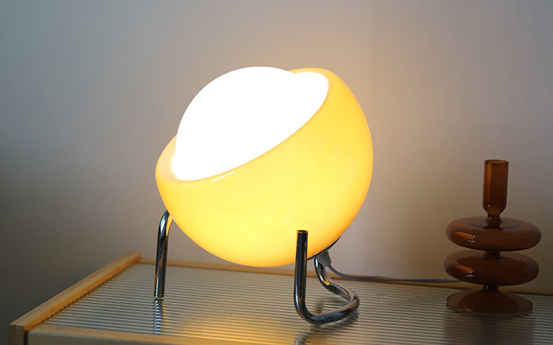 Vintage Glass Desk Lamp - Soft Nordic Nightlight