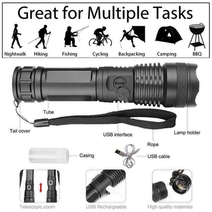 Bright 90,000 Lumens Heavy Duty Flashlight
