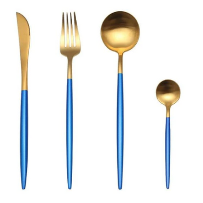 Premium 24-Piece Metal Flatware Set for Elegant Dining