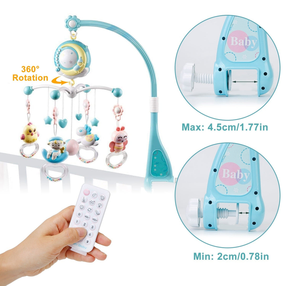 Soothing Baby Mobile with Calming Toys