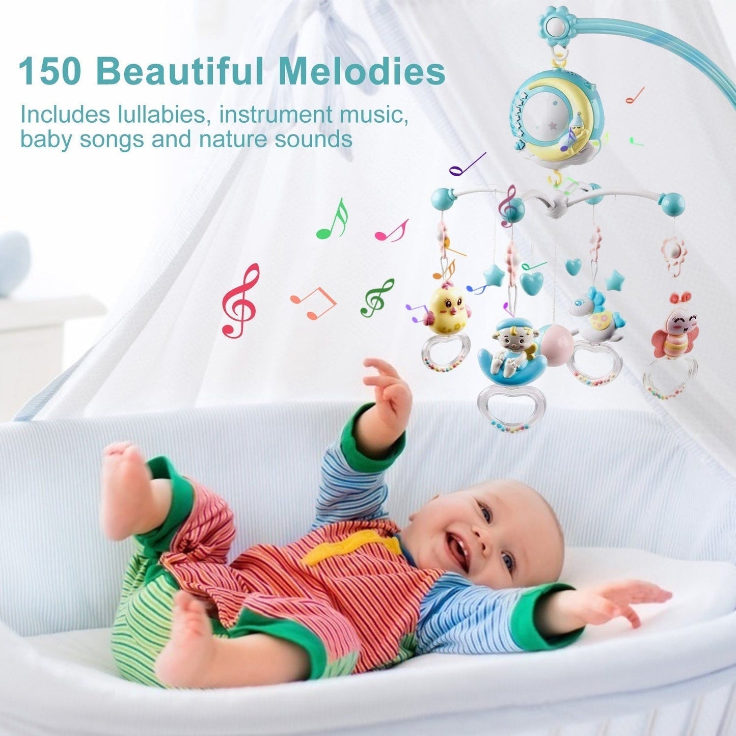 Soothing Baby Mobile with Calming Toys