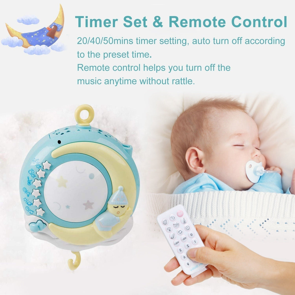 Soothing Baby Mobile with Calming Toys