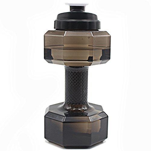 Dumbbell water bottle with grip handle