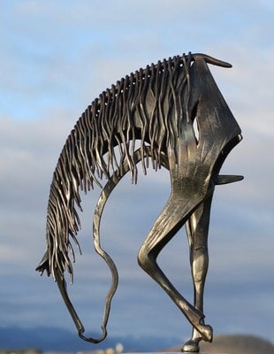 Contemporary Iron Horse Figurine
