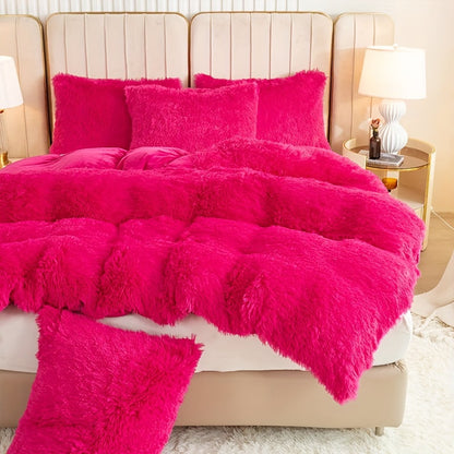Cozy Fleece Duvet Cover Set with Zipper
