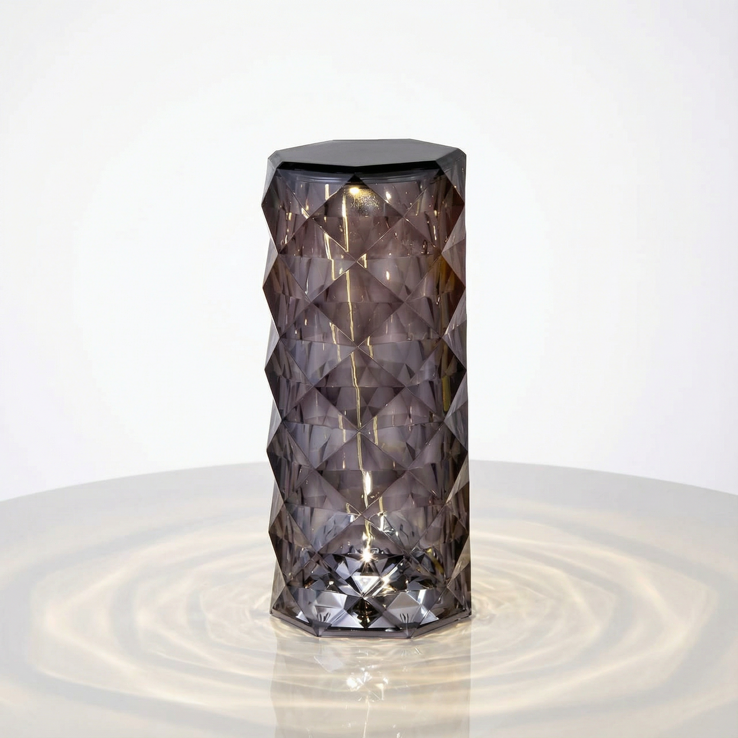 Pink crystal glass touch table lamp