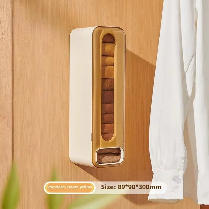 Space Saving Sock Holder Wall Mount Storage Box