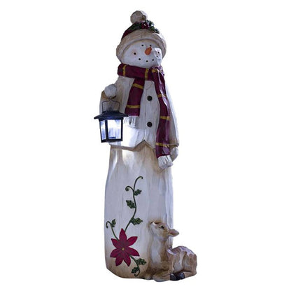 Winter Snowman Solar Powered Lantern