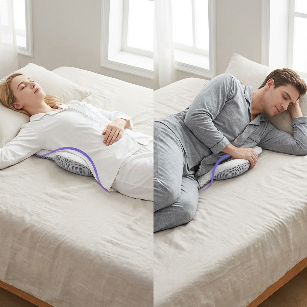 Ergonomic Lumbar Support Sleep Pillow