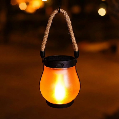 Solar Flickering Flame Garden Lantern