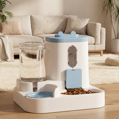 2 in 1 Dog and Cat feeder with food and water dispenser