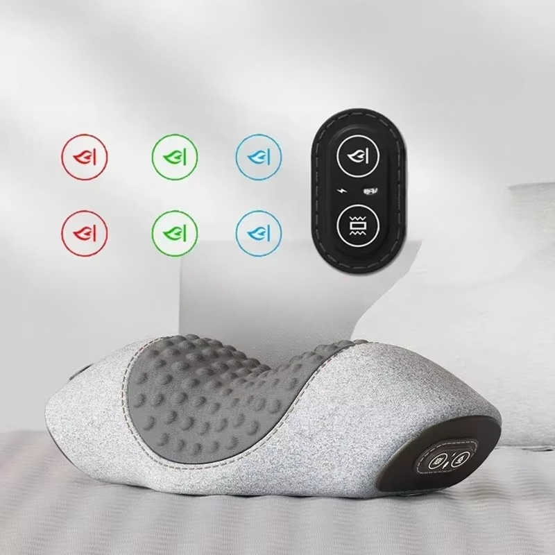 Warm Therapeutic Neck Massage Pillow with Heat and Vibration - Yeezlab