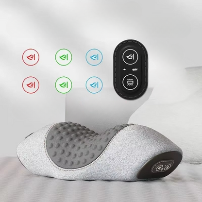 Warm Therapeutic Neck Massage Pillow with Heat and Vibration - Yeezlab