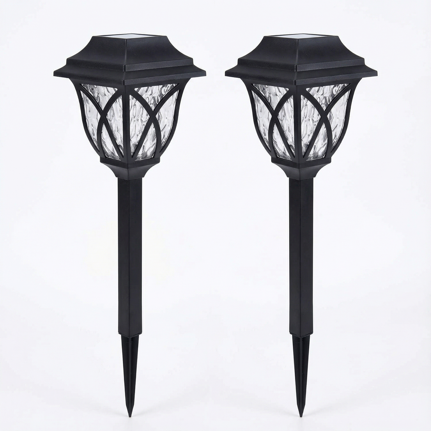 2 Pcs Solar-powered LED garden lights for pathways