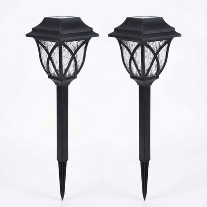 2 Pcs Solar-powered LED garden lights for pathways