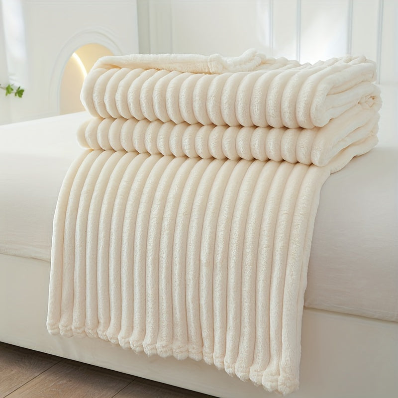 Cozy Fleece Blanket with Textured Pattern