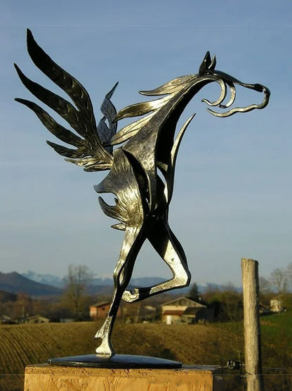 Contemporary Iron Horse Figurine