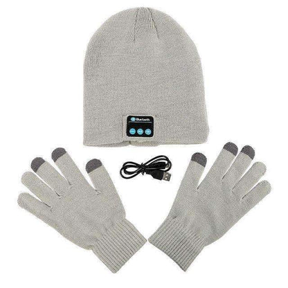 Warm Bluetooth Beanie with Touchscreen Gloves