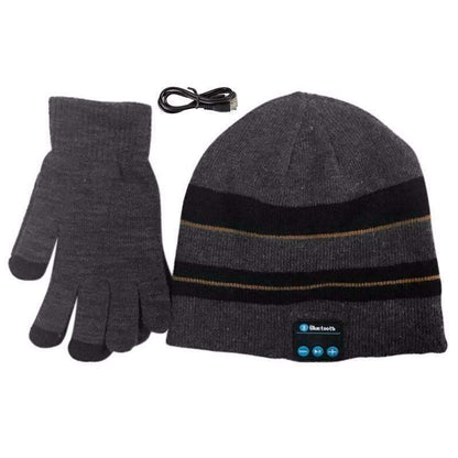 Warm Bluetooth Beanie with Touchscreen Gloves