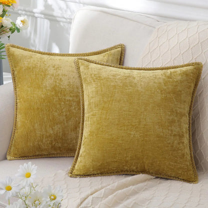 Plush Chenille Velvet Cushion Cover