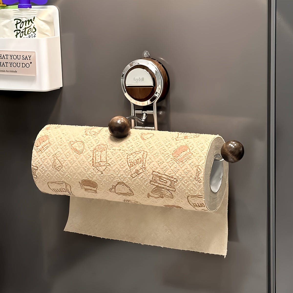 Stick On Stainless Steel Paper Towel Holder