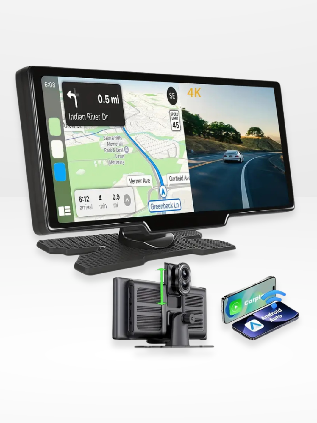 Large 10.2 Wireless CarPlay Touchscreen Monitor - Yeezlab