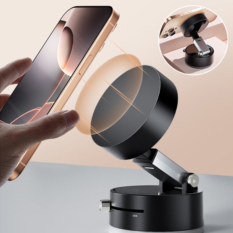 Strong Magnetic Phone Holder with Vacuum Suction