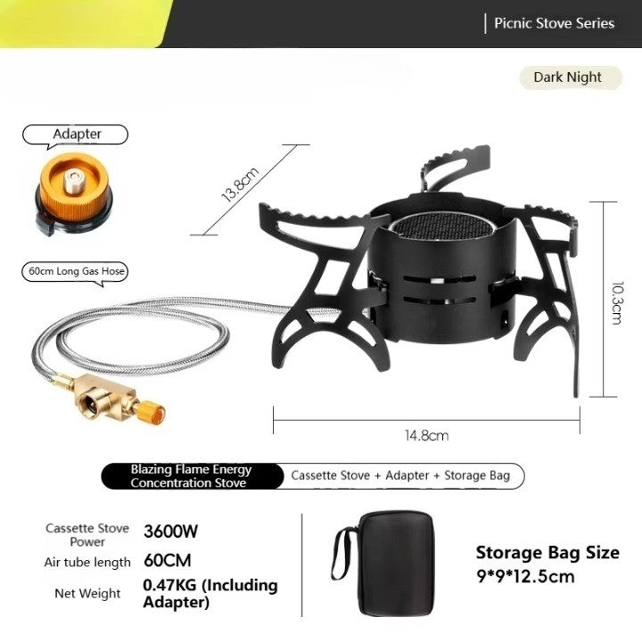 Portable Double Burner Gas Camping Stove