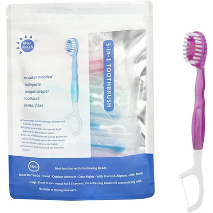 Compact 5-in-1 Travel Toothbrush Set