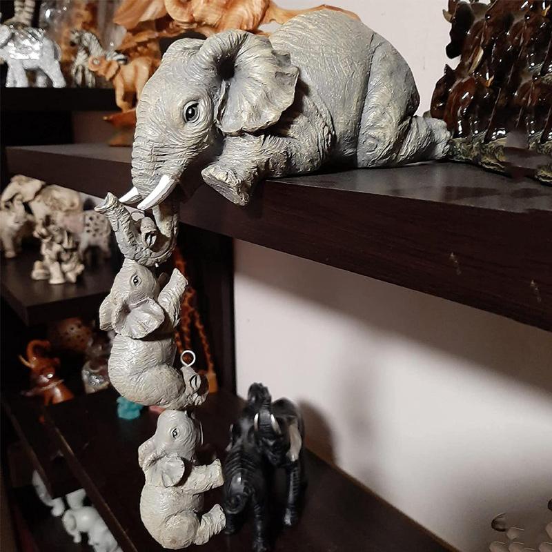 Unique 3-Piece Elephant Decor Figurine