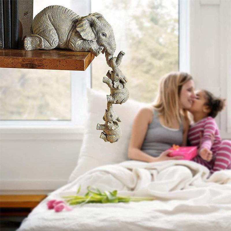 Unique 3-Piece Elephant Decor Figurine